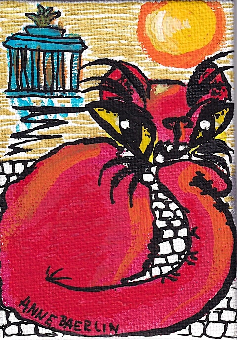 Katze rot Brandenburgertor