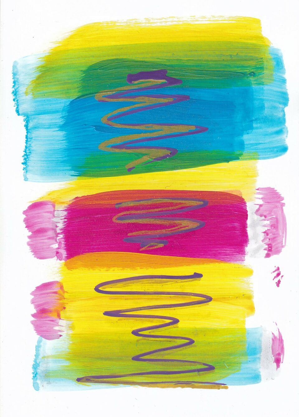 Scribble Garden 1 Acryliccolor paper 14,5 cm x 10,5 cm