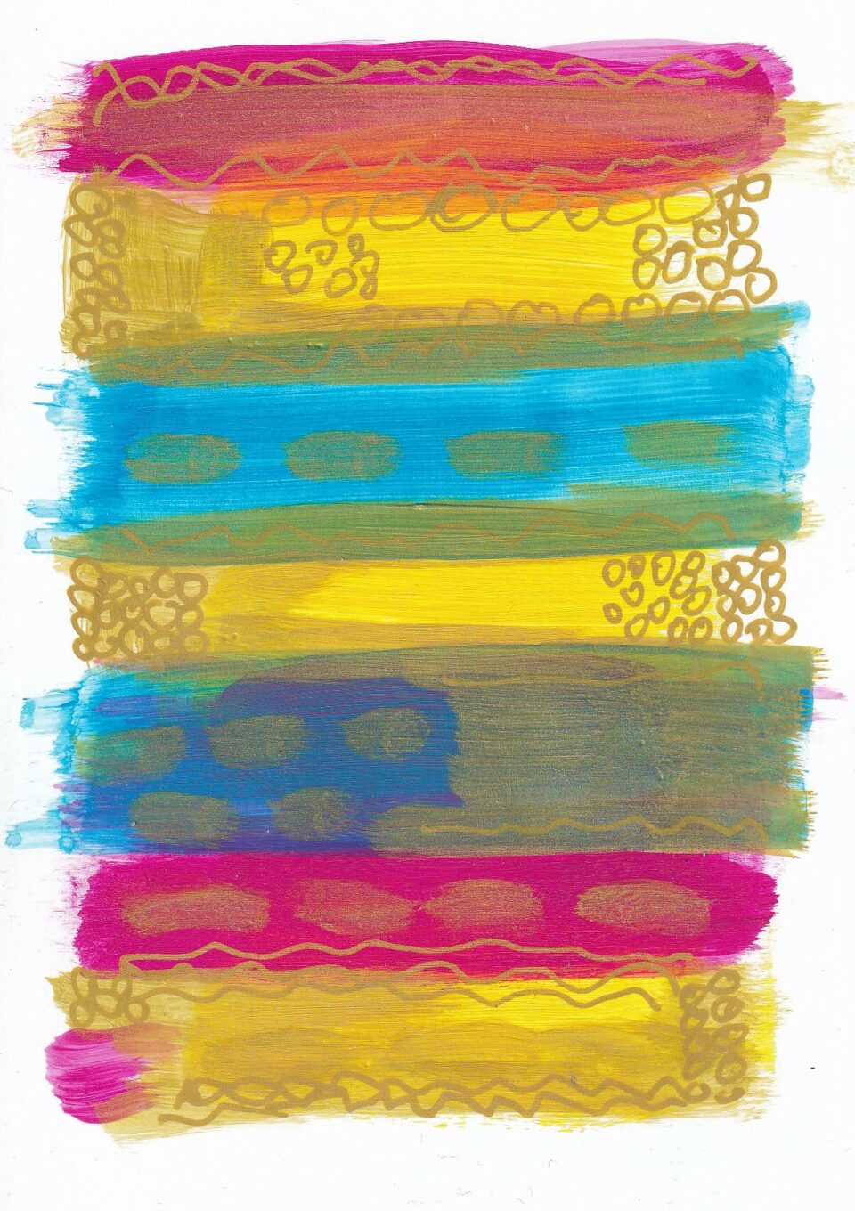 Scribble Garden 11 Acryliccolor paper 14,5 cm x 10,5 cm