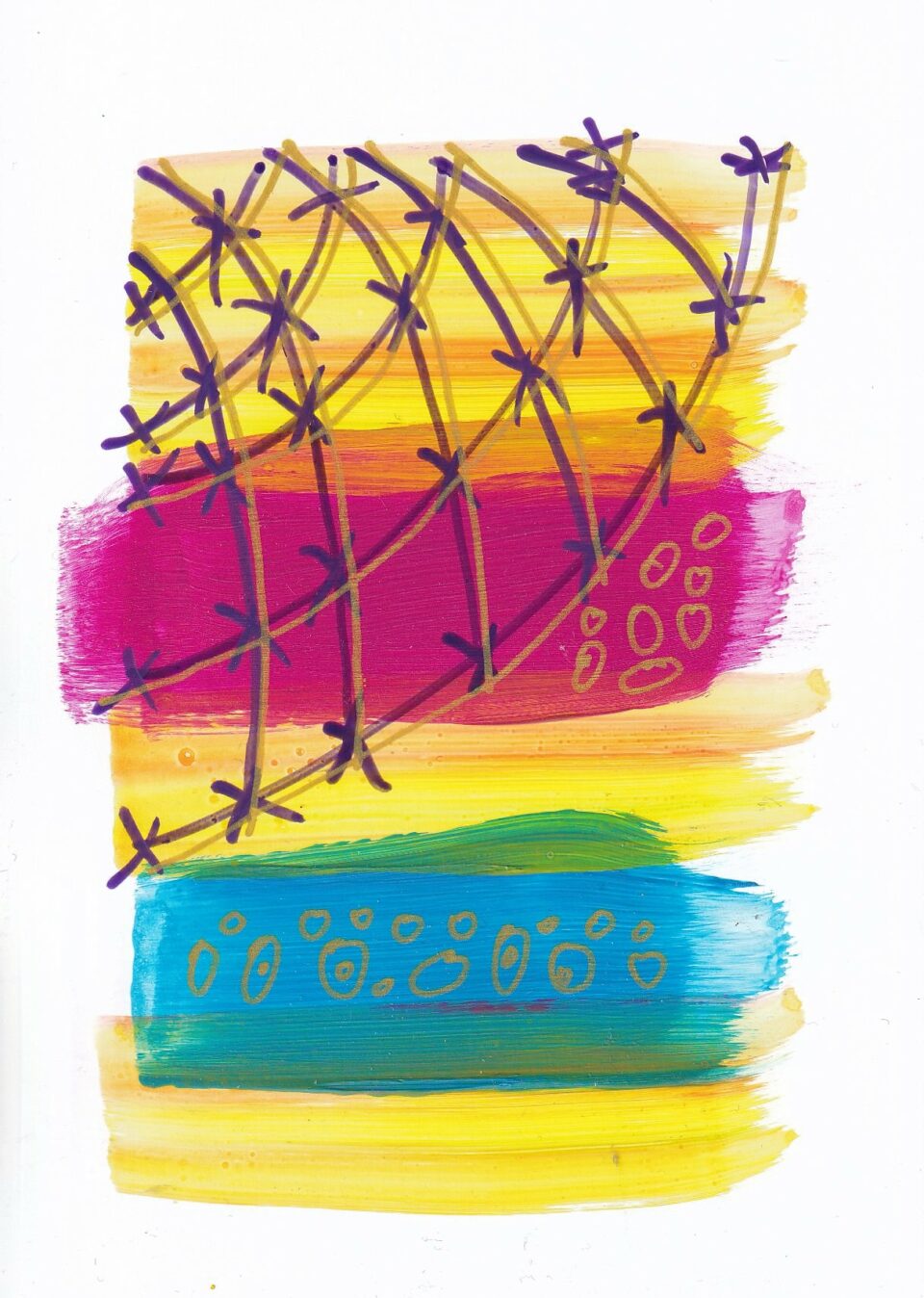 Scribble Garden 13 Acryliccolor paper 14,5 cm x 10,5 cm