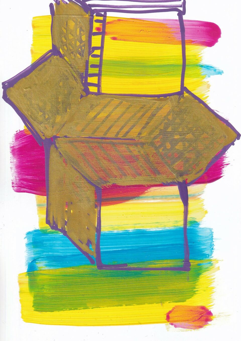 Scribble Garden 17 Acryliccolor paper 14,5 cm x 10,5 cm