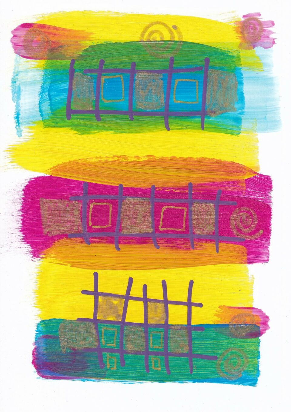 Scribble Garden 2 Acryliccolor paper 14,5 cm x 10,5 cm