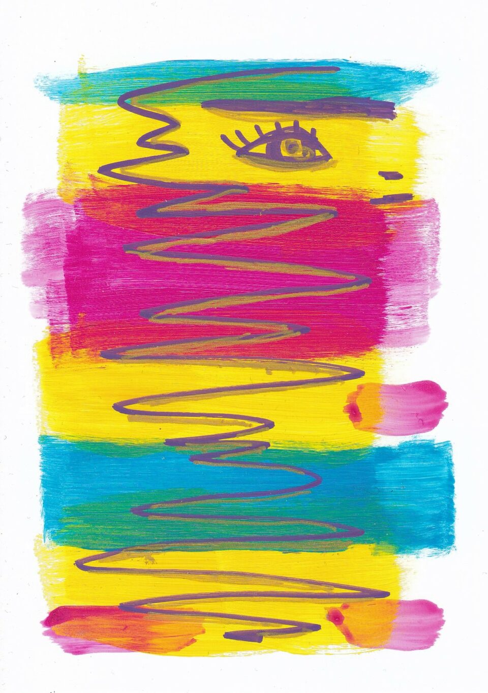 Scribble Garden 3 Acryliccolor paper 14,5 cm x 10,5 cm