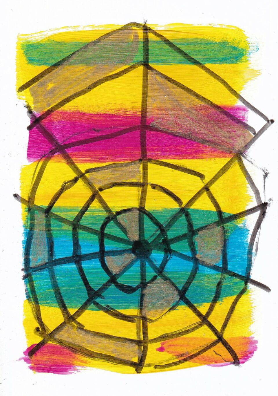 Scribble Garden 4 Acryliccolor paper 14,5 cm x 10,5 cm