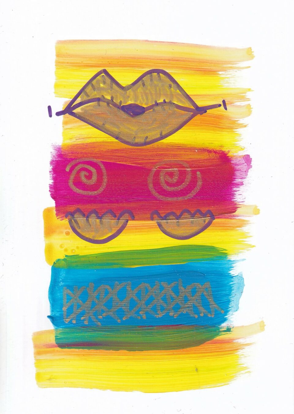 Scribble Garden 7 Acryliccolor paper 14,5 cm x 10,5 cm