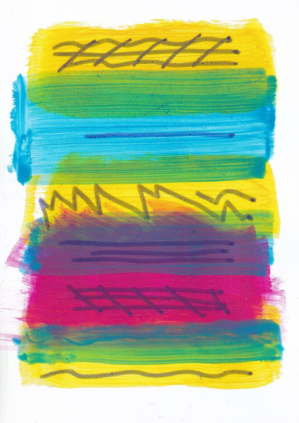 Scribble Garden 9 Acryliccolor paper 14,5 cm x 10,5 cm