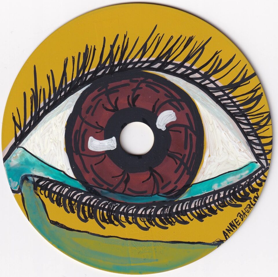 braunes Auge TränenWasser CD Rom 2 gelb