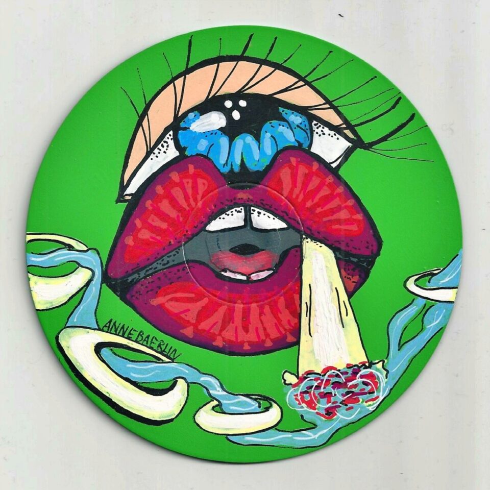 Rauch Lippen Auge Annebaerlin grüne cd