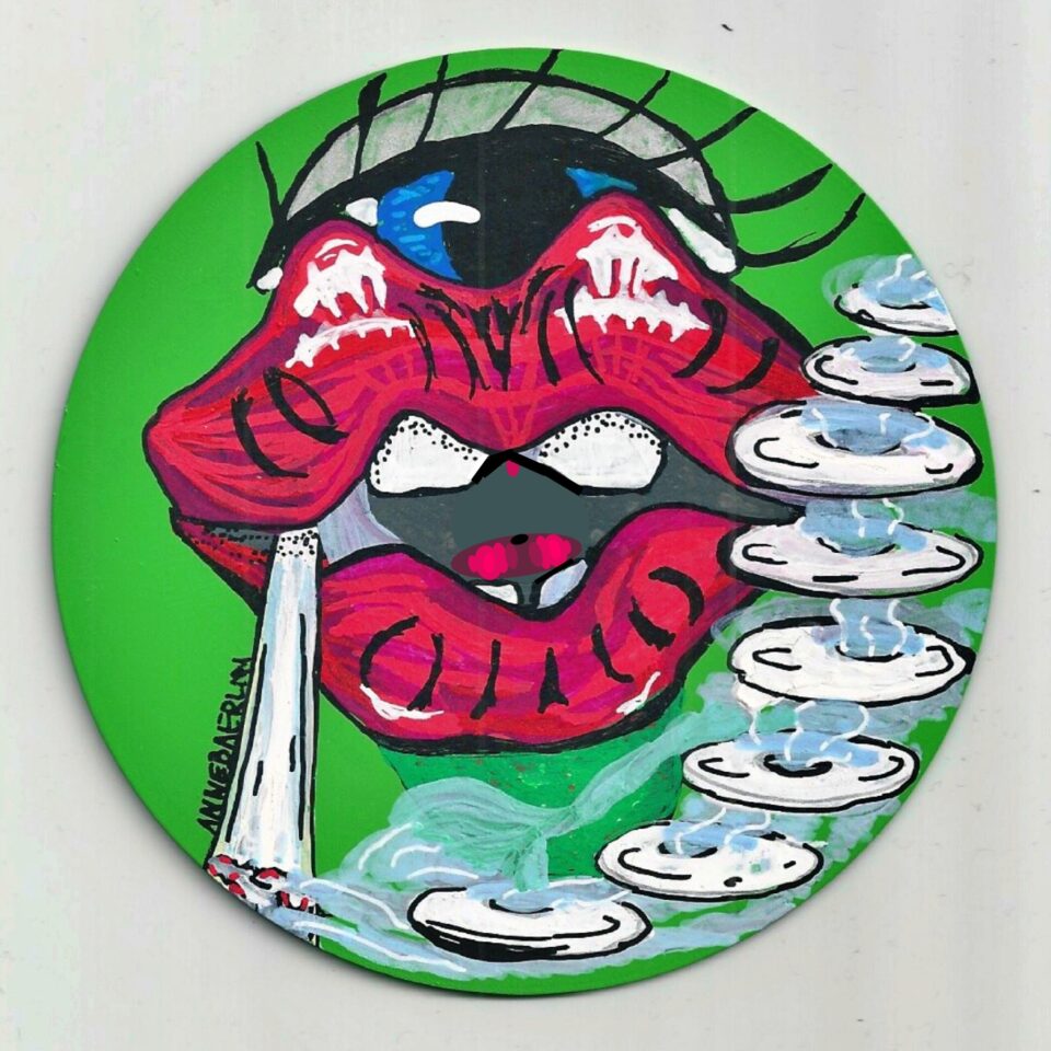 Rauch Lippen Auge grüne cd 2020 ohne Loch