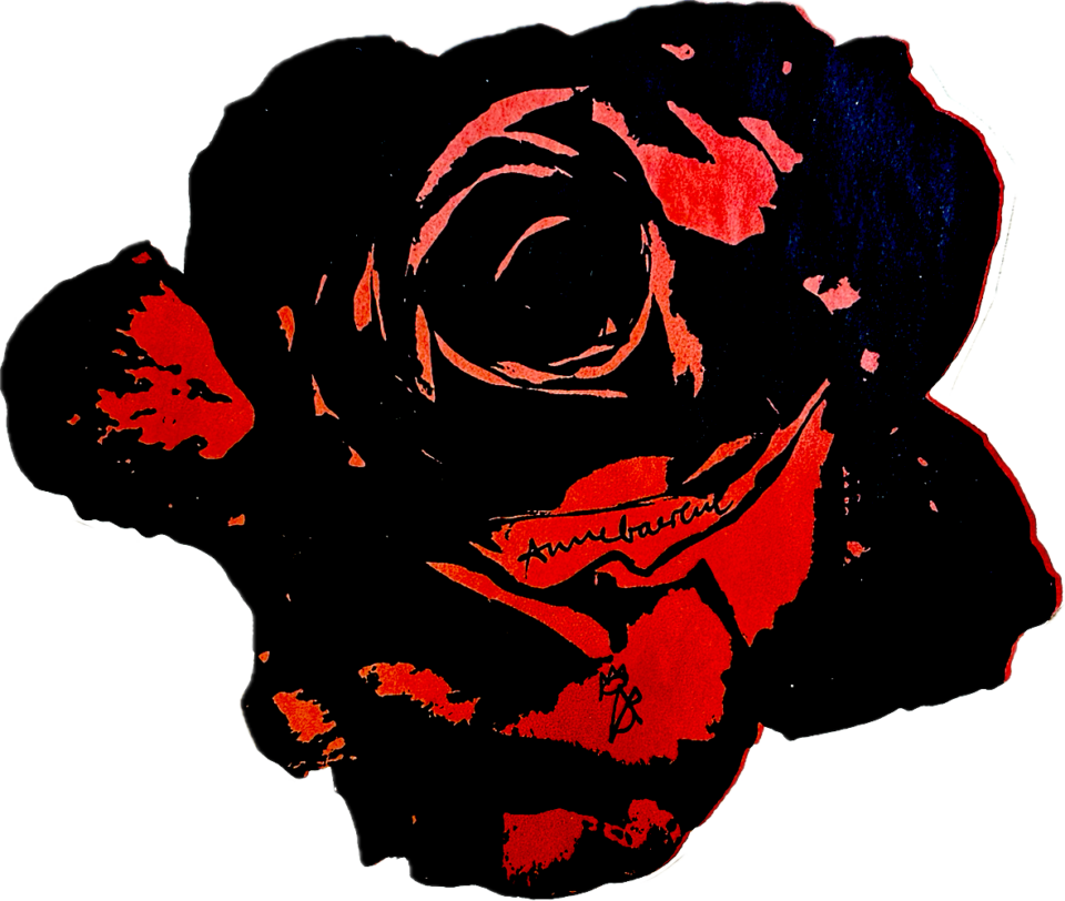 Siebdruck einer Rose