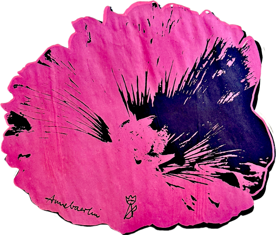 Siebdruck einer Malvenblüte